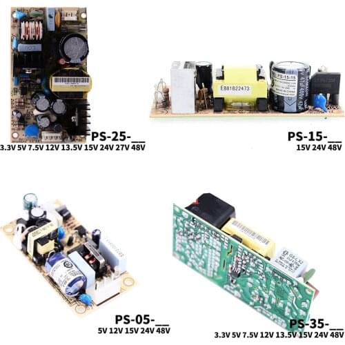 PS-05/15/25/35 SINGLE MEANWELL Power Supply acdc -3.3/5/7.5/12/13.5/15/24/27/48V low leakage cost
