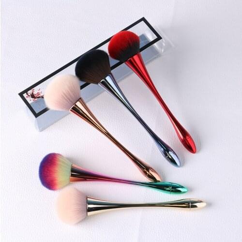 Rose Gold Foundation Powder Blush Brush Professional Make Up Brush Tool Set Cosmetic Very Soft Big Size Face Makeup Brushe