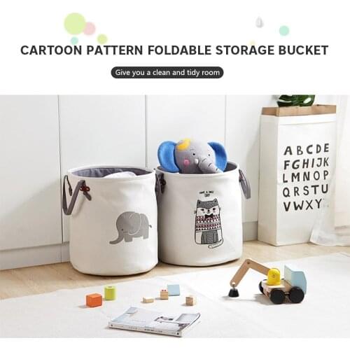 Foldable Dirty Clothes Basket Cartoon Pattern ChildrenS Toy Large Storage Bucket Cute Cartoon Home Storage