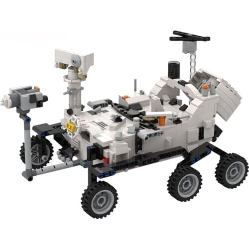 MOC Building Block C4881 Space Probe Vehicle Rocket Lunar Lander Curiosity Rover Shuttle Ship Bricks Kids Toys for Children Gift