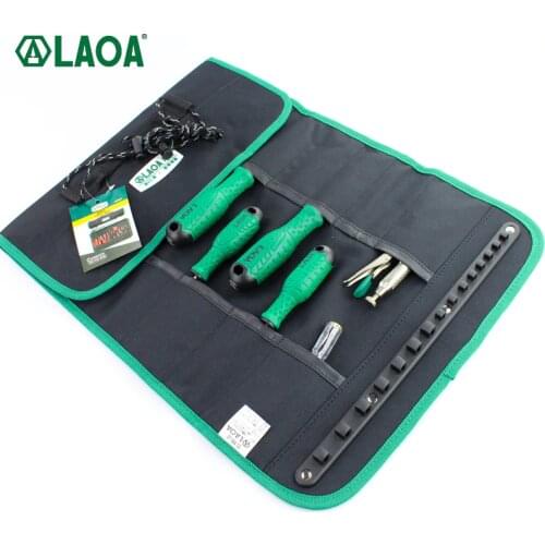 LAOA Oxford Cloth Tool Roll Repairing Pouch to Storage Screwdrivers Mini Pliers Electrician Workbag