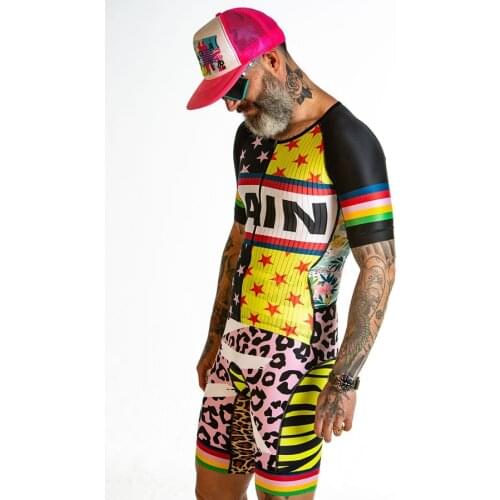 Triathlon Fullbody Trisuit Quick Dry Short Sleeve Cycling Skinsuit Bicycle Clothes Swimming Running Riding roupa ciclismo go pro