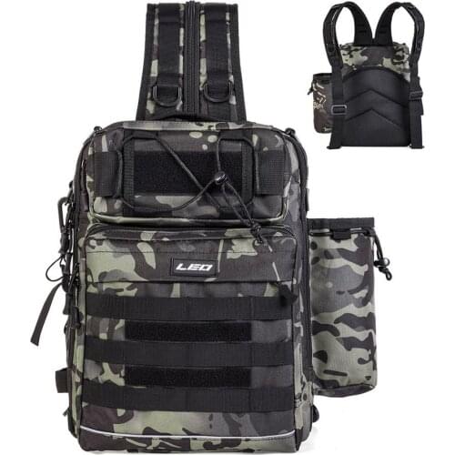 Waterproof Fishing Bag Backpack Camouflage Large Capacity Multifunctional Lure Fishing Tackle Pack Outdoor Single Shoulder Bags