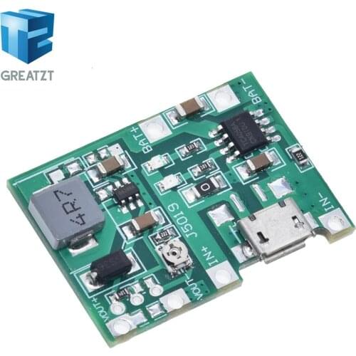 GREATZT NEW Lithium Li-ion 18650 3.7V 4.2V Battery Charger Board DC-DC Step Up Boost Module TP4056 DIY Kit Parts