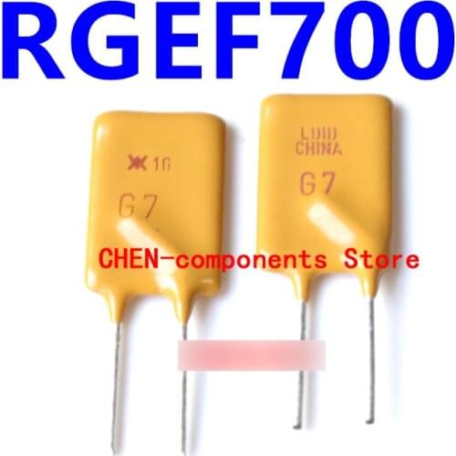 10pcs RGEF700 Self-recovery fuse 7A 16V straight Insert