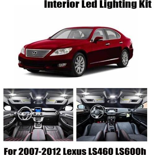 15pcs White Canbus LED Bulbs Interior Map Dome Trunk Light Kit For 2007-2010 2011 2012 Lexus LS460 LS600h Vanity Mirror Lamp