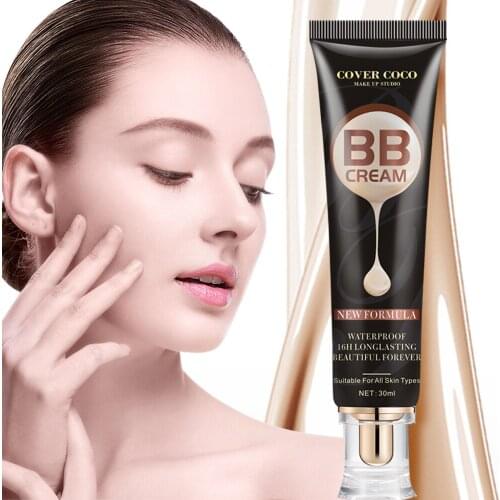 3Color Long-Lasting BB Cream Cover Blemishes Natural Whitening Cream Waterproof Makeup Base Liquid Foundation Cosmetics