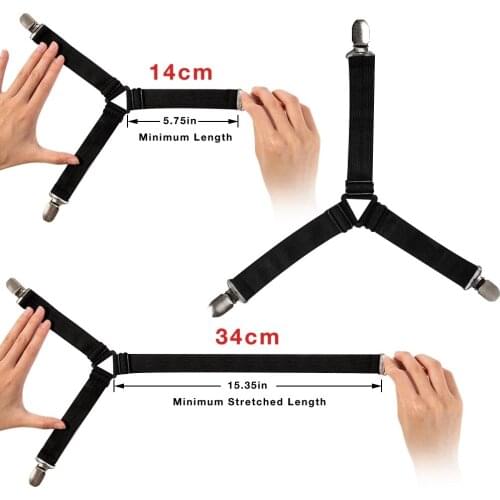 4Pcs/set Elastic Bed Sheet Holder Belt Fastener Bed Sheet Clips Home Textiles Bed Clip Mattress Blankets Bed Holder Gadgets