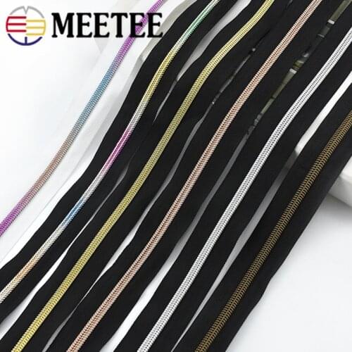 5/10Meters 5# Nylon Zippers Coil Zip with Sliders for Clothes Bags Pocket Zipper Slider Replace DIY Garment Sewing Accessories