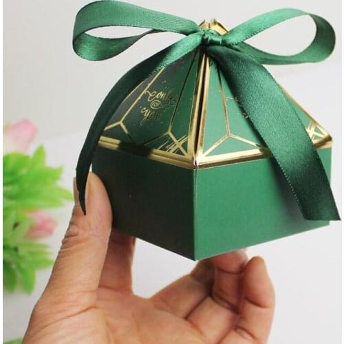 50PC Paper Gift Box for Baby Shower Candy Boxes Package Birthday Party Wedding Decorations Kids Favors Packaging Bags