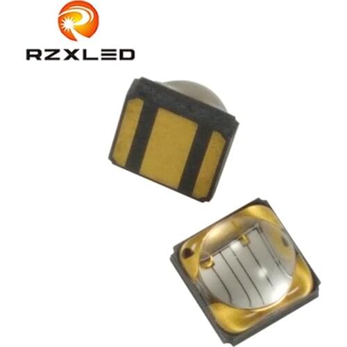 50Pcs/Lot Quartz Lens 5W High Power 375NM 380NM 385NM UVA LED Ceramic package 3535 Diodes