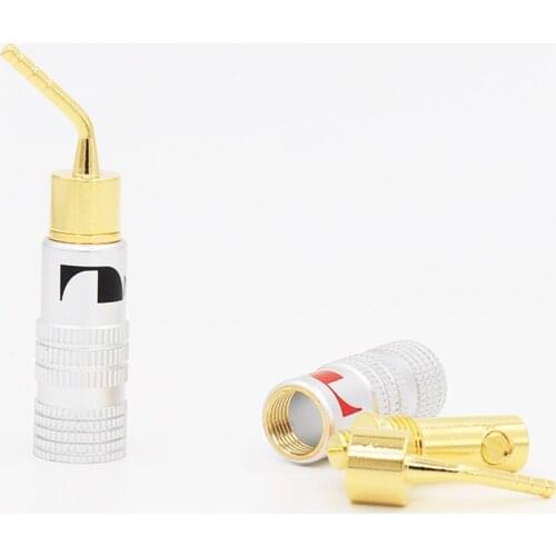 8 Piece/lot hi-end Banana B430G Nakamichi 2mm Pin Speaker Banana Plug Adapter Wire Connector Gold Plated