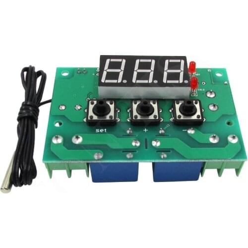 Automatic switching between hot and cold 2 relay output temperature adjustable automatic constant temperature high and low alarm