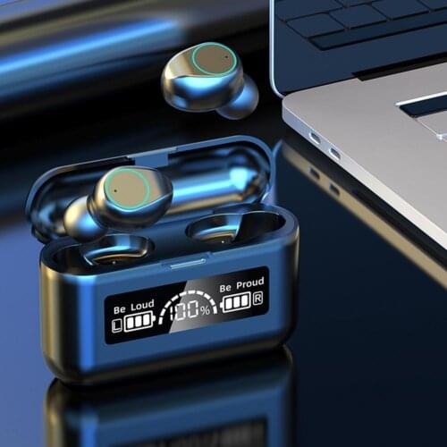 1 Set Bluetooth-Compatible Headset Ergonomic Design LED Screen Display ABS Wireless Sports Earphone for Driving