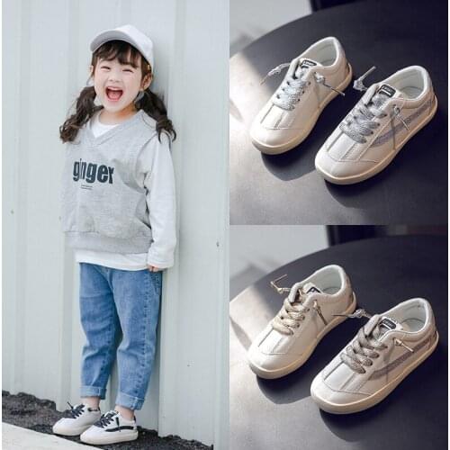 Childrens Casual Shoes New Childrens Shoes and Students' Small White Shoes Toddler Girl Sneakers