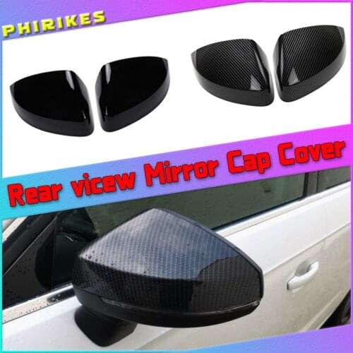 For Audi A3 S3 8V RS3 2013 2014 2015 2016 2017 2018 2019 RearView Mirror Case Cover Carbon fiber pattern or Black Cover