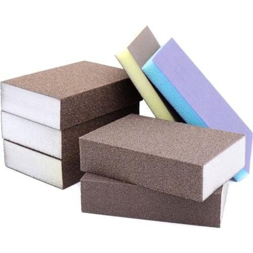 2pcs Double Side Polishing Sponge Sandpaper Sand Block Polishing Wood Furniture Jade Wenwan Metal Derusting Abrasive Tools