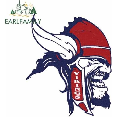 EARLFAMILY 13cm x 11cm For Lansing Everett Vikings Custom Car Sticker Colourful Personality Vinyl Decal Car Door Protector