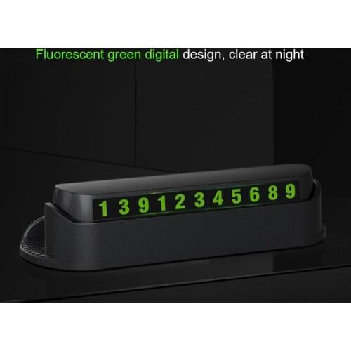 Hot Sale Mobile Phone Holder Car Park Stop Temporary Parking Phone Number Card Plate Hidden Telephone Card Luminous Magnetic