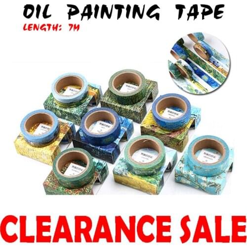 Oil Painting Color Classic and Paper Tape Entire Volume 1.5cm Hand Account Accessories Album Diary DIY Masking Tape MT001-MT008