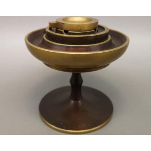 China brass archaize Backflow incense burner crafts statue