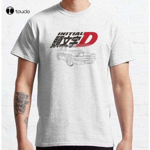 Ae86 Initial D Anime Animeart Animeshirt Ae86 Classic T-Shirt Cotton Tee Shirt