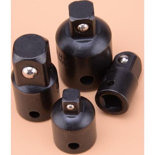 LETAOSK 4pcs 100% New 1/4 3/8 1/2 Wrench Socket Hand Tool Sets Spanner Set Converter Drive Socket Adapter Black