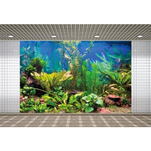 Lyavshi Green Plants Tropical Underwater world Home Decor Aquarium Photography Backdrop Photo Background Photo Shoot Studio