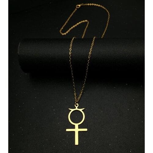 Mercury Pendant Necklace Unique Long Necklaces Jewelry High Polished Christmas Gift Dropshipping CSV YP3934