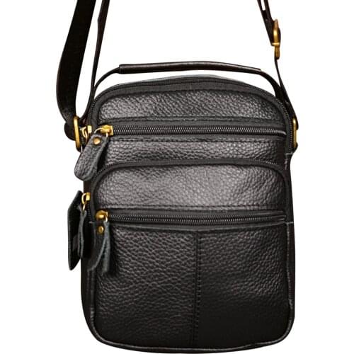 Men Vintage With Shoulder Strap Large Capacity Business Daily Gift Travel Adjustable Artificial Leather Universal Messenger Bag