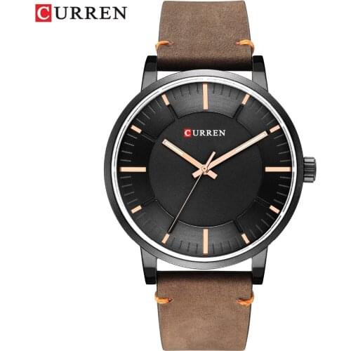 CURREN New Unique Design Mens Watches Waterproof Analogue Quartz Wrist Watch Men Leather Sport Casual Watch Men Reloj Hombre