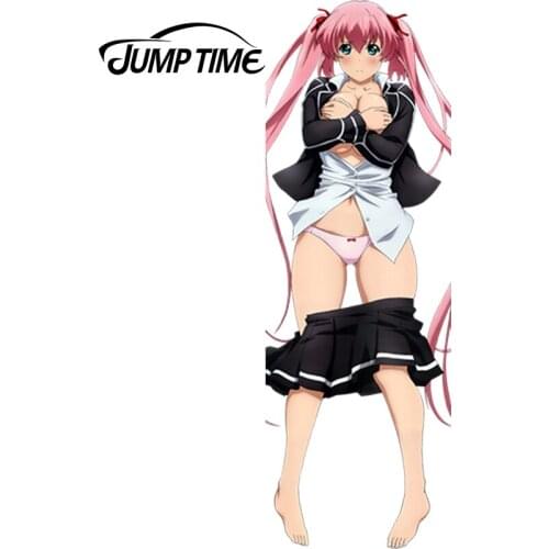 JumpTime 13cm x 4.4cm Sexy Car Decoration Stickers Hagure Yuusha no Estetica Ousawa Miu Drift Racing Decal Car Sticker