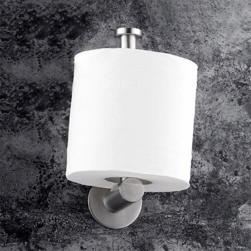 Kitchen Roll Paper Accessory Wall Mount Toilet Paper Holder Stainless Steel Bathroom Tissue Towel Holder Paper Roll Dispenser