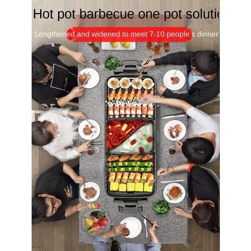 Furnace Household Korean Smokeless Electric Barbecue Non-Stick Independent Temperature Control Electric Roast Pann