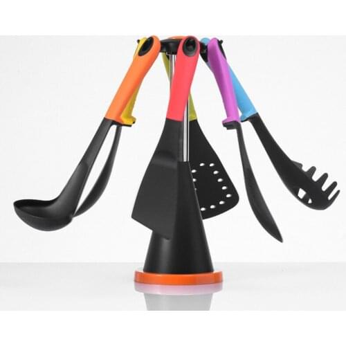 7PCS Noodle Strainer Leaking Plate Rack Utensils Set Cookware Shovel Slotted Cooking Spoon Spatula Set Kitchen Cooking Pots Set