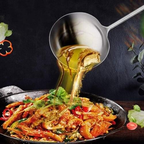 Soup Ladle Wok Spatula the Longer Handle Shovel Spoon Rustproof Heat Resistance Integral Forming Durable Stainless