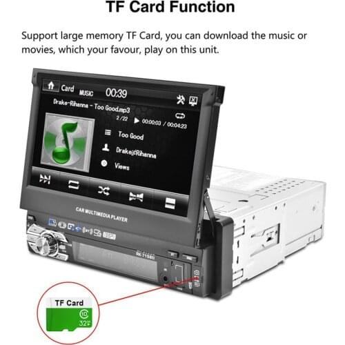 Portable 7158G Car MP5 Player Touch Screen with Camera GPS Map Card Backlight Essential Accessories