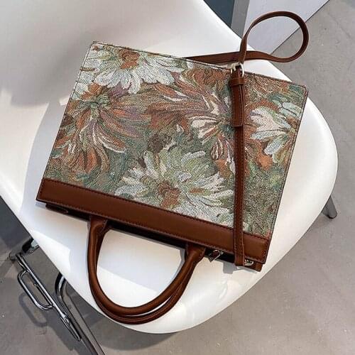 DORANMI Flower Causal Totes Handbag Bags 2021 Luxury Brand Designed Fashion Totes Female Top-handle Bag Bolsos Mujer Bag SB520