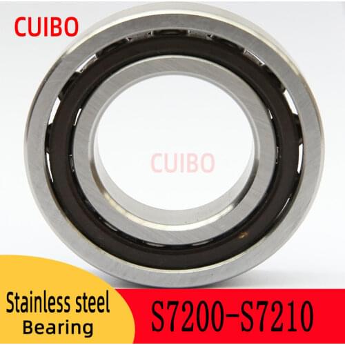 Stainless Steel Angular Contact Ball Bearing 7206 S7206B 30x62x16 size:30*62*16mm