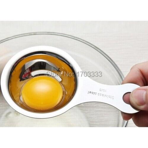 Wholesale 200pcs egg yolk separator stainless steel egg tools Egg white Dividers Creative cooking Kitchen Tools