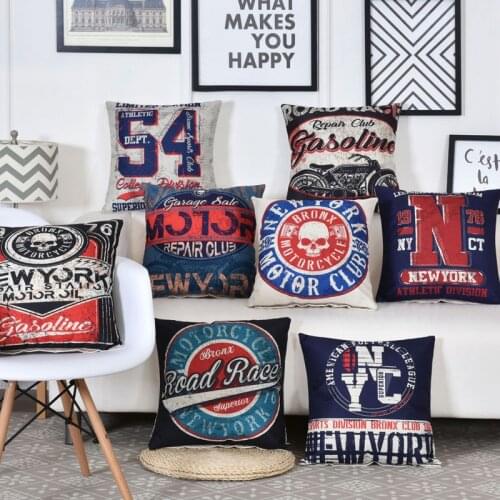 RUBYLOVE Cushion Cover 45*45 Decorative Retro Skull Pillows For Sofa Reversible Pillowcase Home Decor Drop Shipping