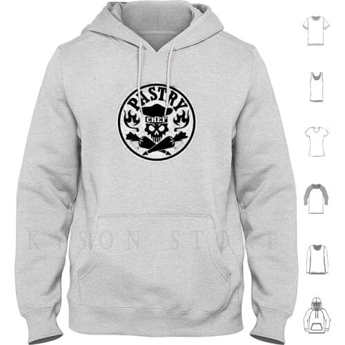 Pastry Chef Skull Logo Hoodie Long Sleeve Pastry Chef Skull Pastry Chef Chef Skull Chef Baker Skull Baker Baking