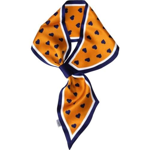 Knot-free Silk Scarf Shirt Accessory Spring Autumn Crossover Scarves Sharp Corner Ring Smooth Skin Protection Choker CJ58