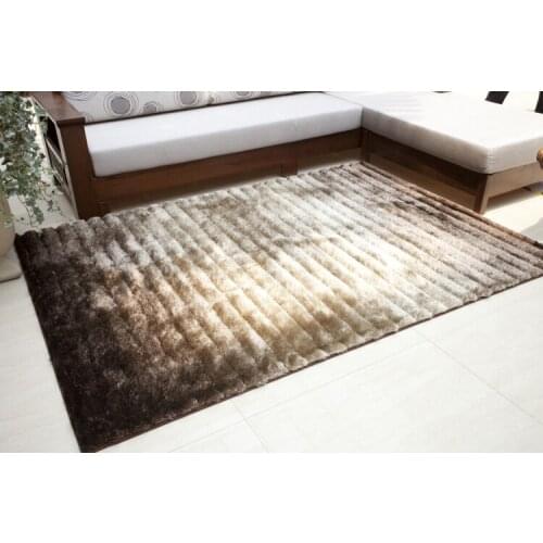 Modern chinese style 3d peacock wire carpet gradient color light coffee table shag carpet sofa mats