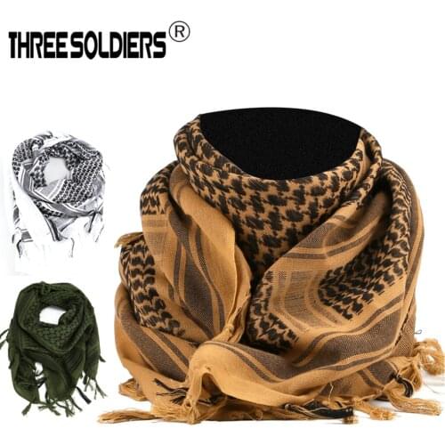 Tactical Keffiyeh Shemagh Arab Scarf Shawl Neck Cover Head Wrap For Hunting 100% Woven Cotton Airsoft Shooting Accessories