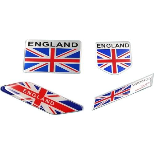 Universal 3D Sticker Car Decoration Side Fender United Kingdom Emblem Badge Stick UK England Flag Decals Accessories