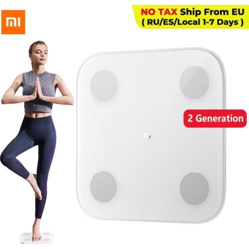 Xiaomi Smart Body Fat Scale 2 Mifit APP Bluetooth 5.0 Balance Test 13 Body Date BMI Health Weight Scale LED Display