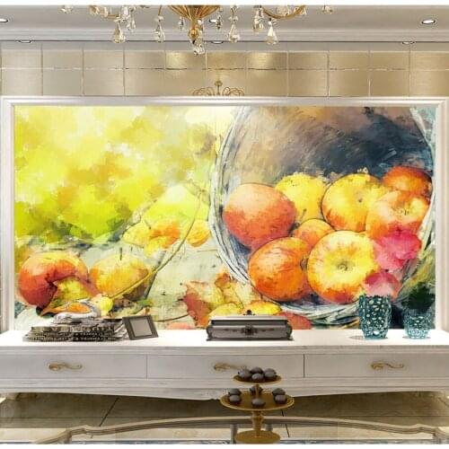 Custom Vintage Fruit Apples 3d Wallpaper Murals 3d Wall Photo Mural for Bedroom TV Background 3d Wall Mural 3d Wall paper