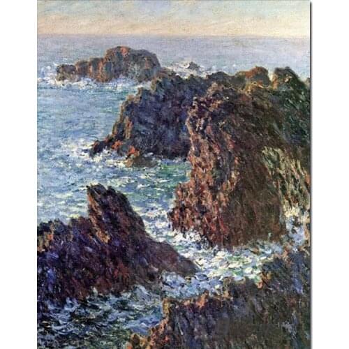High quality Claude Monet modern art Rock Points at Belle-Ile, c. Oil paintings reproduction hand painted