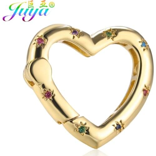 Juya New Designer Closure Accessories Supplie DIY Rainbow Gold Spring Lobster Clasps For Hanging Chains Pendant Jewelry Making